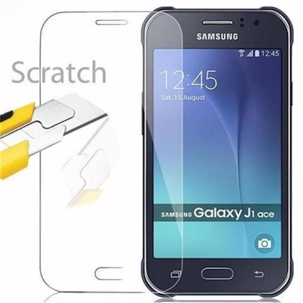 Cadorabo skärmskydd för Samsung Galaxy J1 ACE 0,3 mm rundade hörn HÖG TRANSPARENS härdat glas Transparent