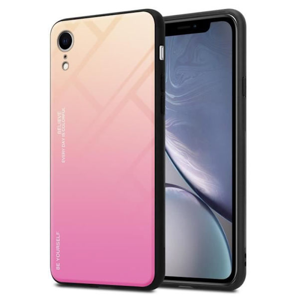 Fodral till Apple iPhone XR Skal i GUL - ROSA Fodral Skydds tvåfärgad TPU Gul, Rosa