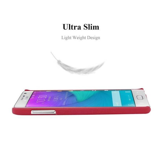 Coque - CADORABO - Samsung Galaxy NOTE EDGE - Hård Skydd - Matt Design - Röd Färg Röd