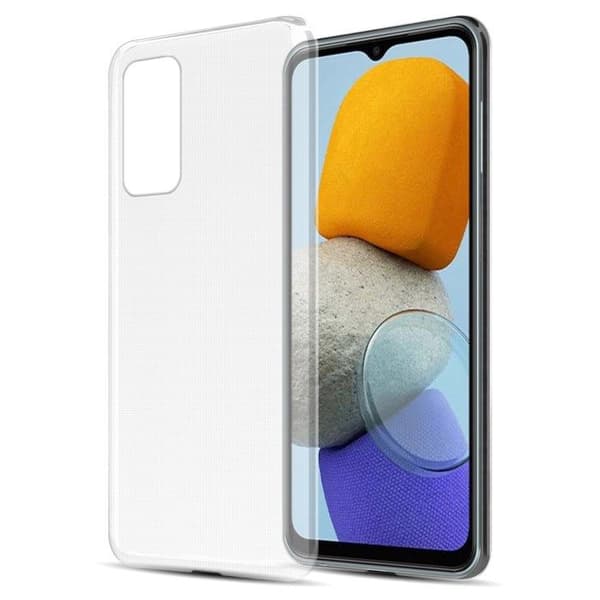 Transparent stötsäker silikonfodral för Samsung Galaxy M23 5G Vit