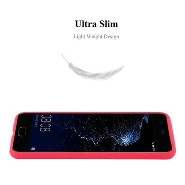 Huawei P10 PLUS fodral i RED FROST by Cadorabo (FROST Design) Ultratunt mjukt silikongel TPU-fodral med anti-chock –