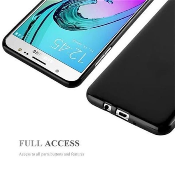 Samsung Galaxy J5 2016 (6) fodral i BLACK JELLY by Cadorabo (JELLY design) Ultratunt mjukt silikon TPU-gelskydd med anti-halk