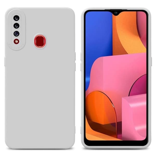 Skyddsfodral för Samsung Galaxy A20s i FLUID VIT Stötsäker Vit