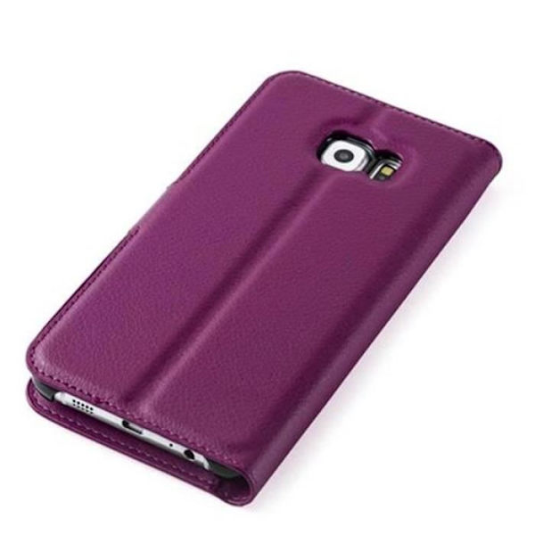 Samsung Galaxy S6 EDGE Fodral i LILA ORCHID by Cadorabo Helt skyddsfodral med flipskydd och horisontellt stativ Orkidévioler