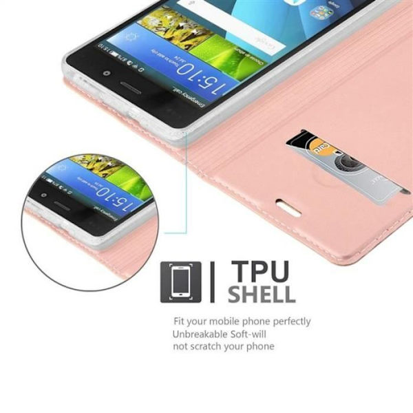 Cadorabo Fodral till Huawei P8 LITE i KLASSIG ROSÉ GULD