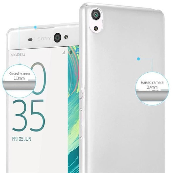 Coque - CADORABO - Sony Xperia XA - Hårt skydd - Matt metallisk design - Grå Grå