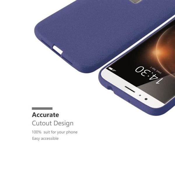 Cadorabo Fodral fungerar med Huawei G7 PLUS - G8 - GX8 i FROST DARK BLUE - Stötsäkert och reptåligt TPU silikonskydd - Ultra