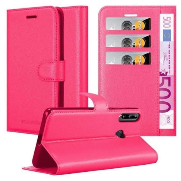 Coque - CADORABO - Huawei P40 LITE E - Similicuir - Rosa - Stödfunktion för bok Rosa