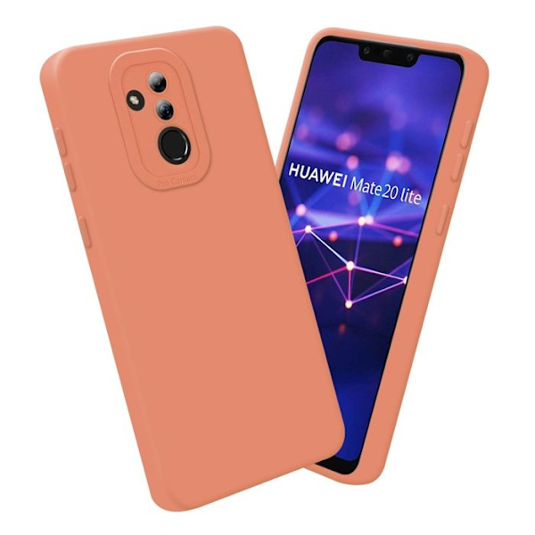 Fodral till Huawei MATE 20 LITE i LIGHT ORANGE FLUID Fodral Fodral i flexibelt TPU silikonskydd Gul
