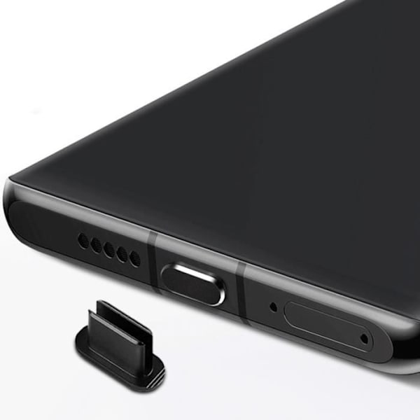 Skyddslock - CADORABO - USB C - Svart - Dammtät - Kompakt design