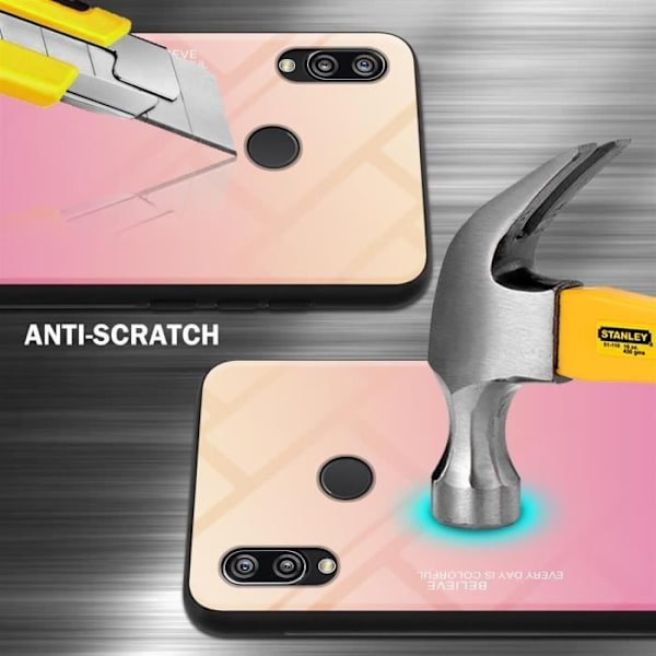Fodral till Huawei P20 LITE 2018 / NOVA 3E Fodral i GUL - ROSA Fodral Skyddsskydd tvåfärgad TPU Gul, Rosa