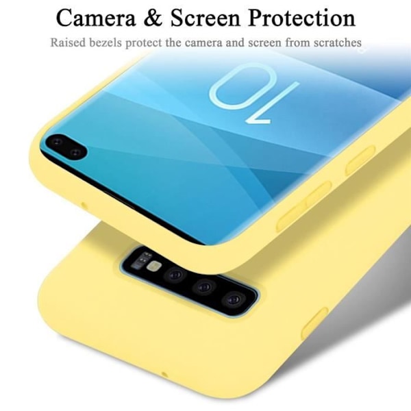Coque - CADORABO - Samsung Galaxy S10 PLUS - Silikon TPU - Gul - Stötsäkerhet Gul