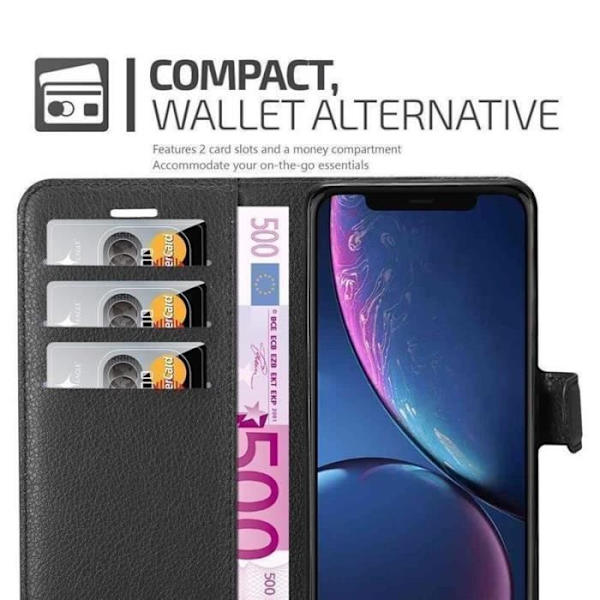 Coque - CADORABO - Apple iPhone 11 PRO - Similicuir - Svart - Fungerar som ställning Svart