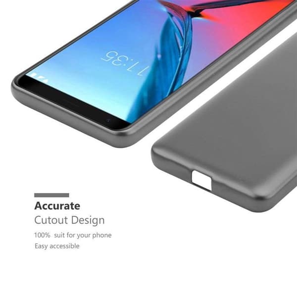 Skyddsskal för ZTE Blade V9 Skyddsskal i MATTS GRÅ METALLISK design Grå