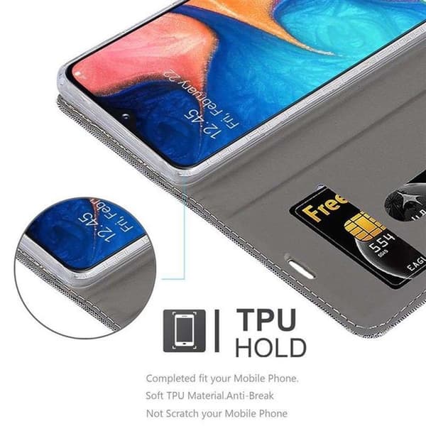 Skyddsfodral för Samsung Galaxy A10e / A20e i LJUST GRÅ BRUN LJUSGRÅ BRUN