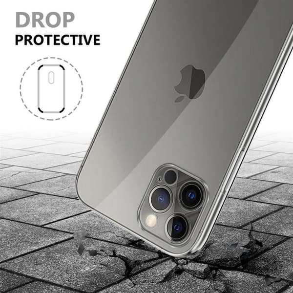 Transparent skydd för iPhone 13, helskydd Vit