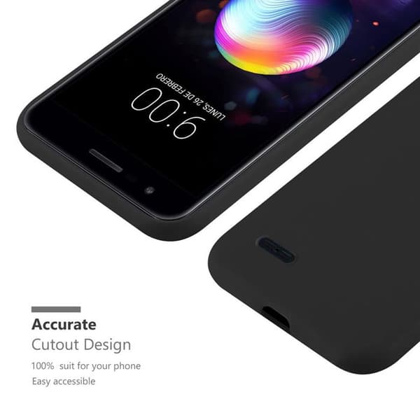 Skyddsfodral för LG K10 2018 / K11 / K11 PLUS CANDY SVART Stötabsorberande Silikon Svart