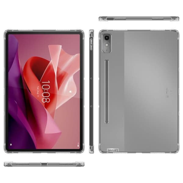 Transparent stötsäker silikonfodral för Lenovo Tab P12 Vit