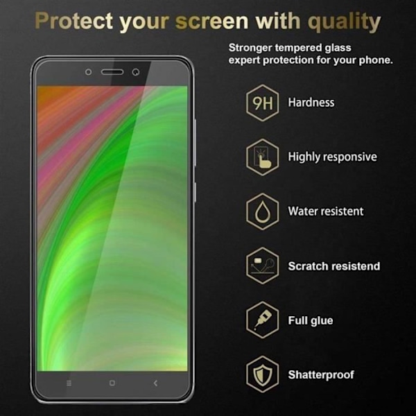Cadorabo skyddsglas för Xiaomi RedMi NOTE 4 i HÖGT TRANSPARENT härdat härdat skärmglas Transparent