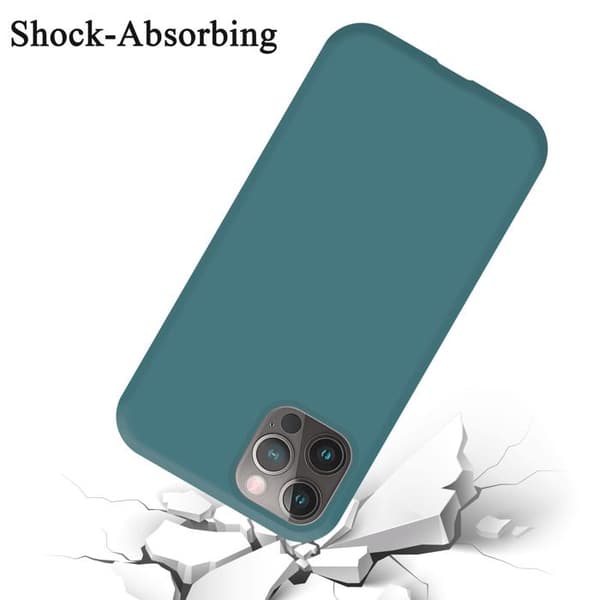 Skal för iPhone 12 PRO MAX Stötabsorberande i LIQUID GREEN Grön