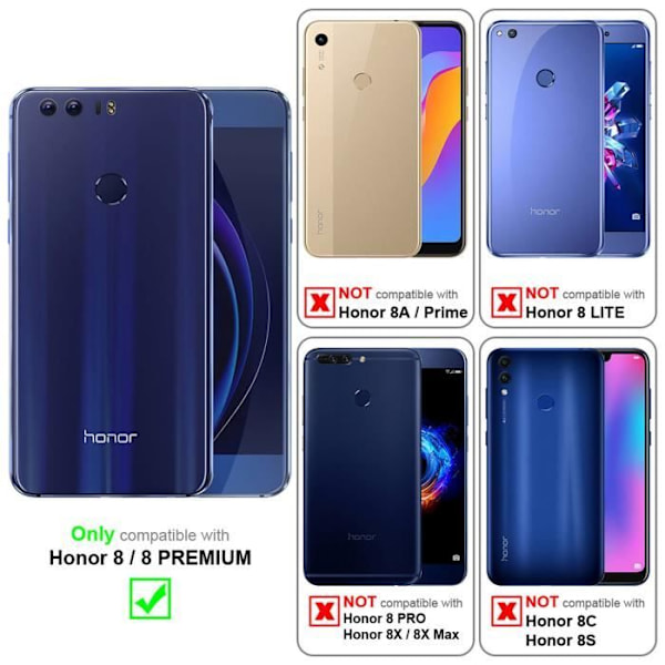 Skyddande film av härdat glas för Honor 8 - CADORABO - Scratch-resistant - Transparent Transparent