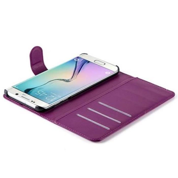Samsung Galaxy S6 EDGE Fodral i LILA ORCHID by Cadorabo Helt skyddsfodral med flipskydd och horisontellt stativ Orkidévioler