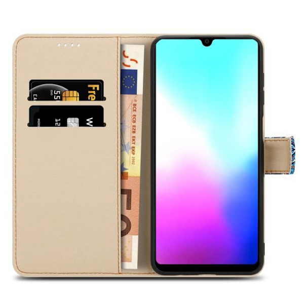 Coque för Huawei MATE 20 - CADORABO - Mandala Blå - Similskinn - Magnetisk stängning - Horisontellt stöd Blå