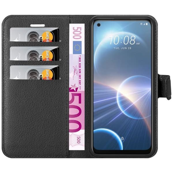 Etui för HTC Desire 22 PRO i JET BLACK Svart