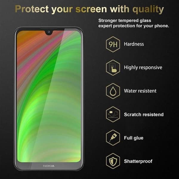 Härdat skärmskydd för Nokia 3.2 Vit