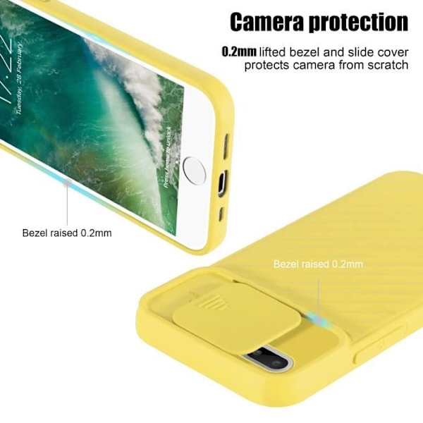 Cadorabo Fodral för Apple iPhone 7 PLUS / 7S PLUS / 8 PLUS i Matt Gul Silikon TPU-skal och kameraskydd Gul