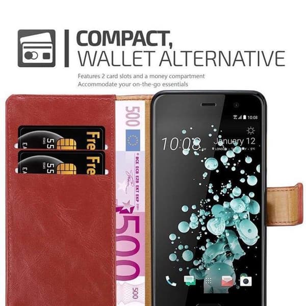 Skyddsfodral för HTC U PLAY i KIRSCHRÖD färg Röd