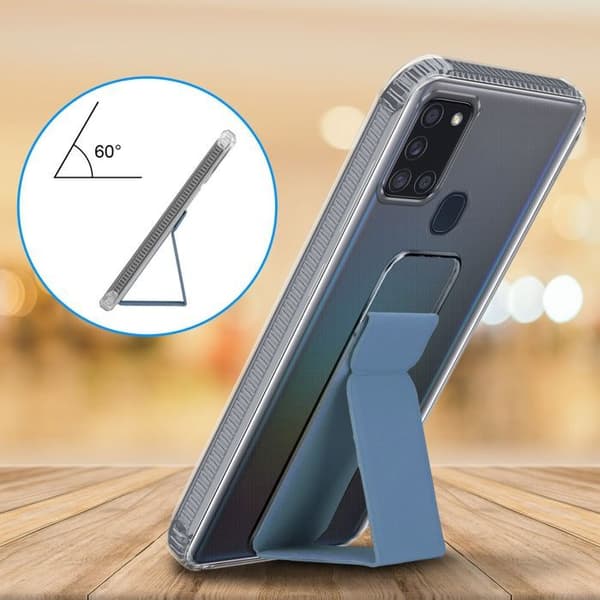 Skydd för Samsung Galaxy A21s LJUST BLÅ med stöd och ställfunktion Blå