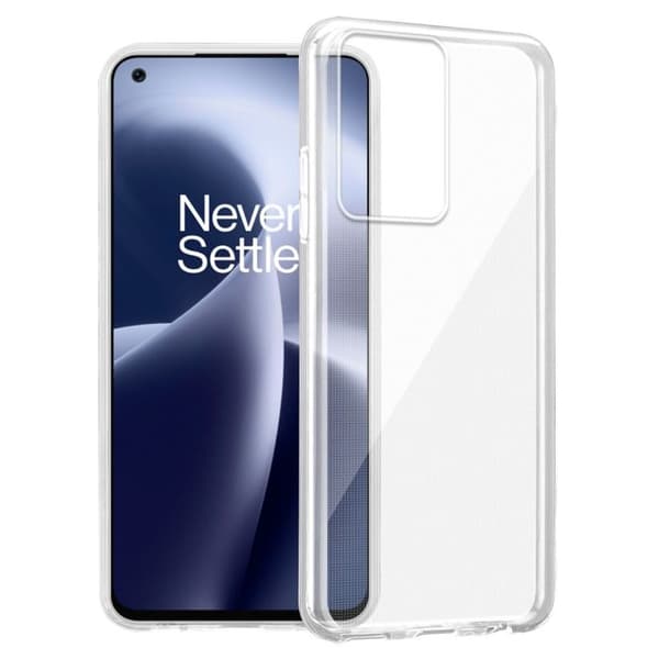 Transparent stötsäker silikonfodral för OnePlus Nord 2T Vit