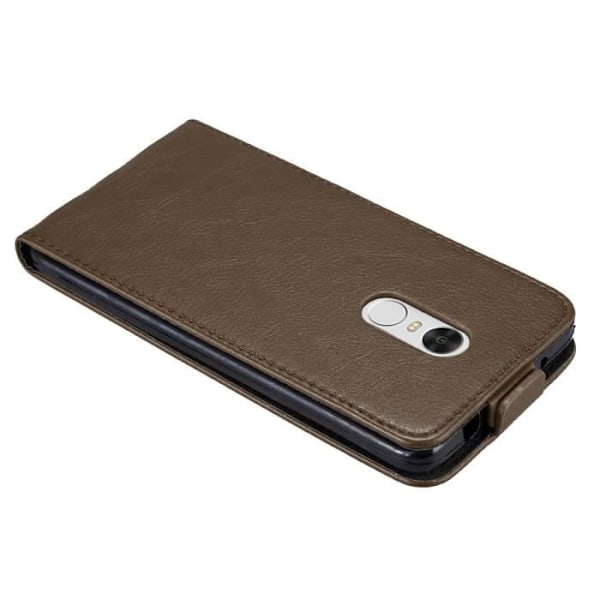 Etui - CADORABO - Xiaomi RedMi NOTE 4 - Kaffeebrun - Syntetiskt läder - Magnetisk stängning kaffe brunt