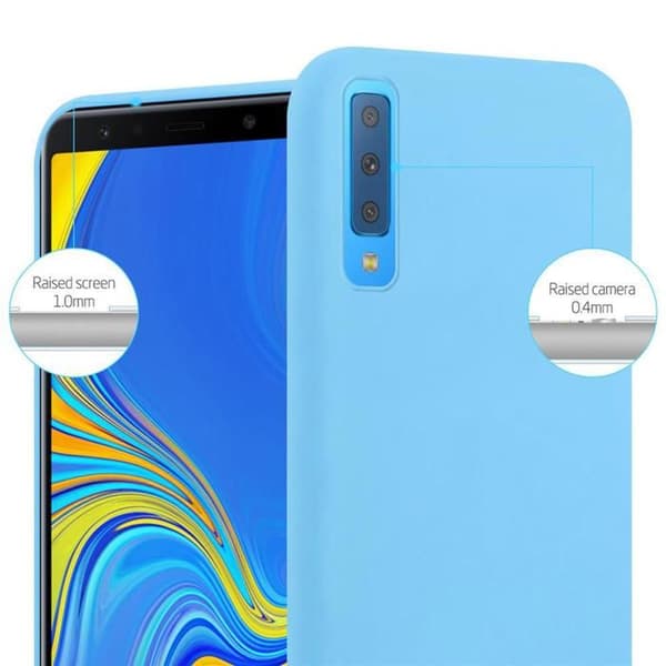 Skyddsfodral för Samsung Galaxy A7 2018 CANDY BLÅ Stötsäker Silikon Blå