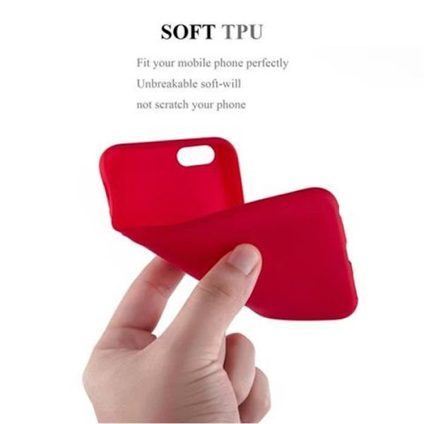 iPhone 6/6S Fodral Röd Cadorabo DESIGN FROST - Tunt TPU silikonskydd - Optimalt skydd Röd