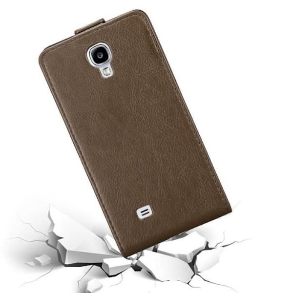 Flip Case - CADORABO - Samsung Galaxy S4 - Imitation läder - Brun - Magnetstängning kastanj