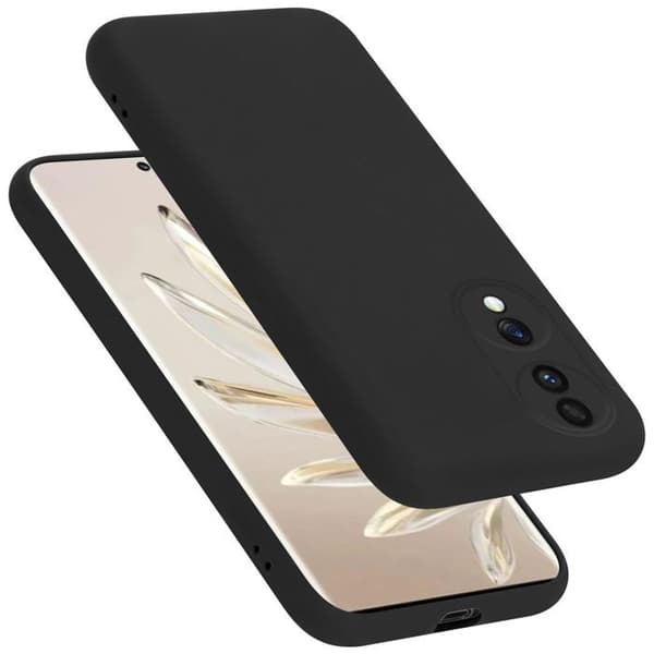 Skyddande stötsäker skal för Honor 70 i LIQUID BLACK Svart