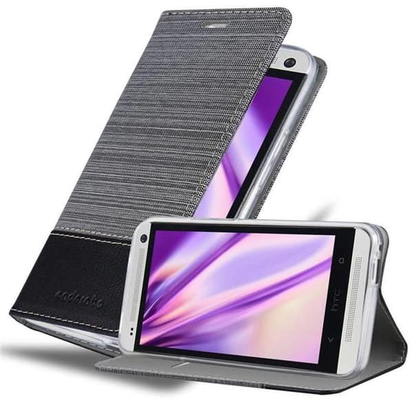 Skyddsfodral för HTC ONE M7 i GRÅSVART Stötskyddande Etui Grå