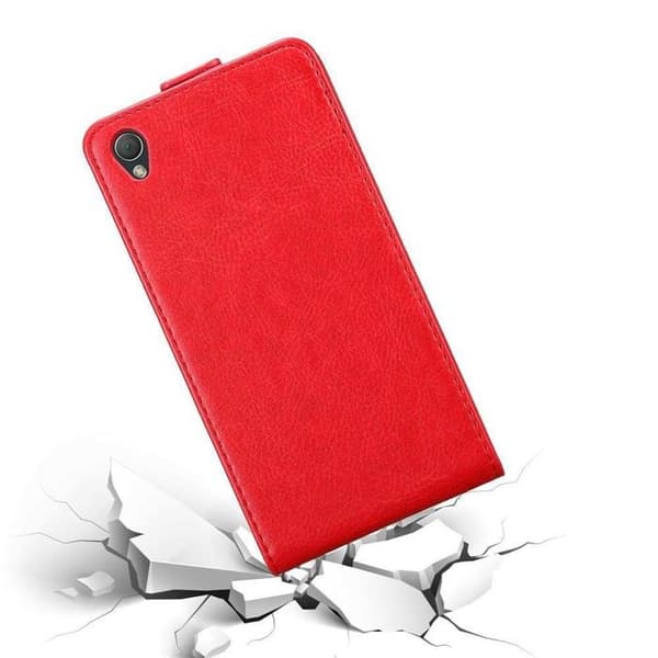Etui för Sony Xperia Z3 Flip-skydd i ÄPPLE RÖD Röd