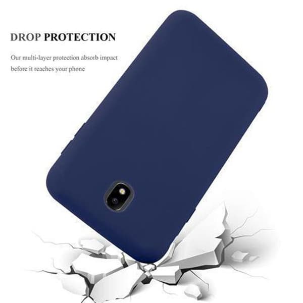 Skyddsfodral för Samsung Galaxy J3 2017 CANDY MÖRKBLOMMA Stötskydd Silikon Blå