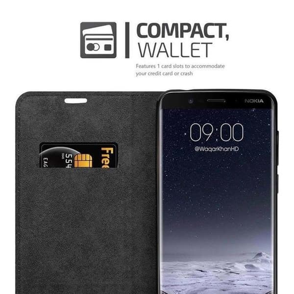 Etui för Nokia 8 Sirocco Fodral i MÖRK BRUN brun