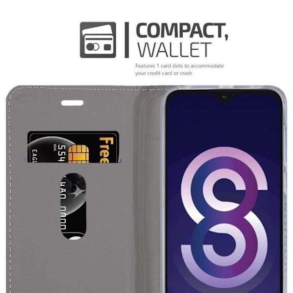 Coque för Huawei Y5 2019 - CADORABO - Bokstil Fodral - Syntet läder - Ljusgrå Brun - Magnetisk Stängning LJUSGRÅ BRUN