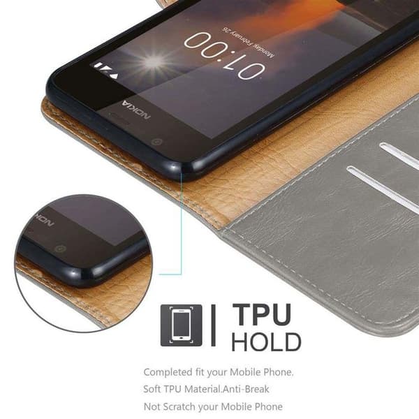 Skyddsfodral för Nokia 1 2018 i MARRONE CAPPUCINO brun