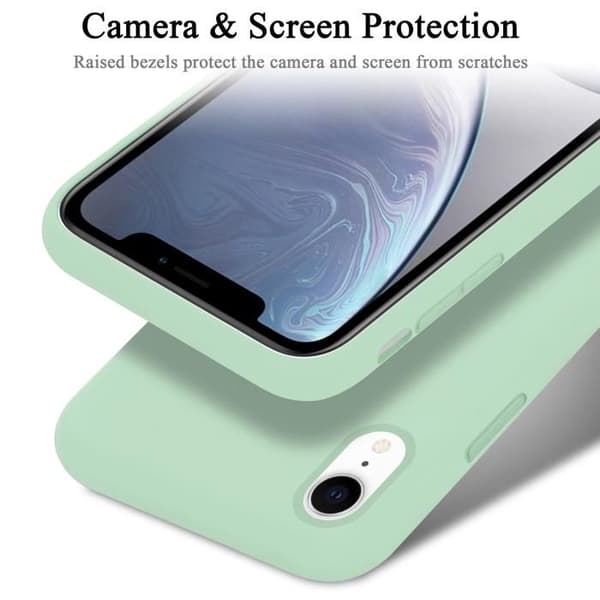 Skal för iPhone XR Stötabsorberande i LIQUID LIGHT GREEN Grön
