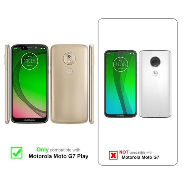 Skyddsglas i härdat glas för Motorola MOTO G7 PLAY - Svart - Cadorabo