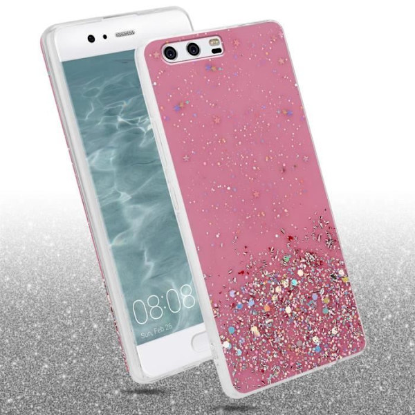 Coque - CADORABO - Huawei P10 - Roséguld Pailletter - Skydd av silikon TPU - Modern design Rosa