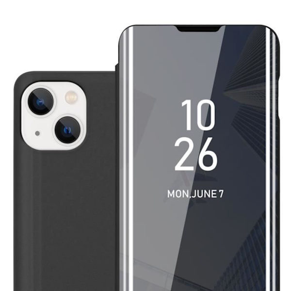 Coque - CADORABO - iPhone 14 - Clear View - Svart - Ställfunktion SVART