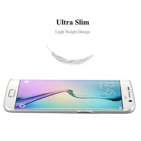 Cadorabo Fodral till Samsung Galaxy S6 EDGE SILVER METALL MATT METALL Skydd Hårt plastskydd Hårt fodral Skal Ultra Slim Bumper Pengar