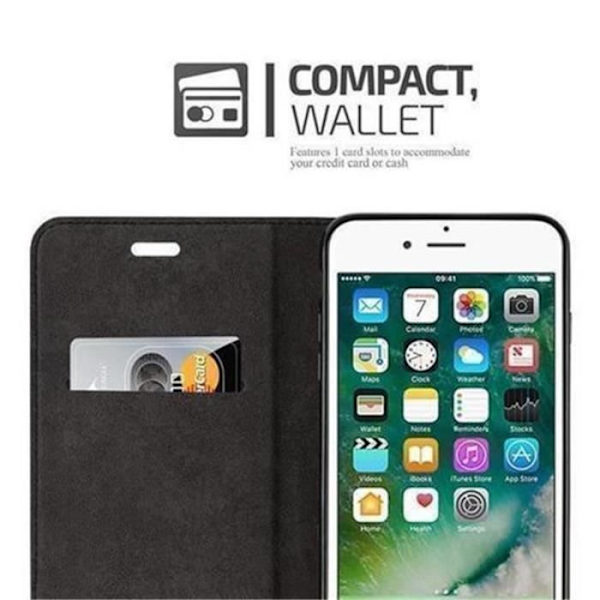 Cadorabo Fodral Apple iPhone 8 PLUS/7 PLUS TURKOS Osynlig MAGNETISK STÄNGNING Fodral Fodral Stöder Stand Card Slot